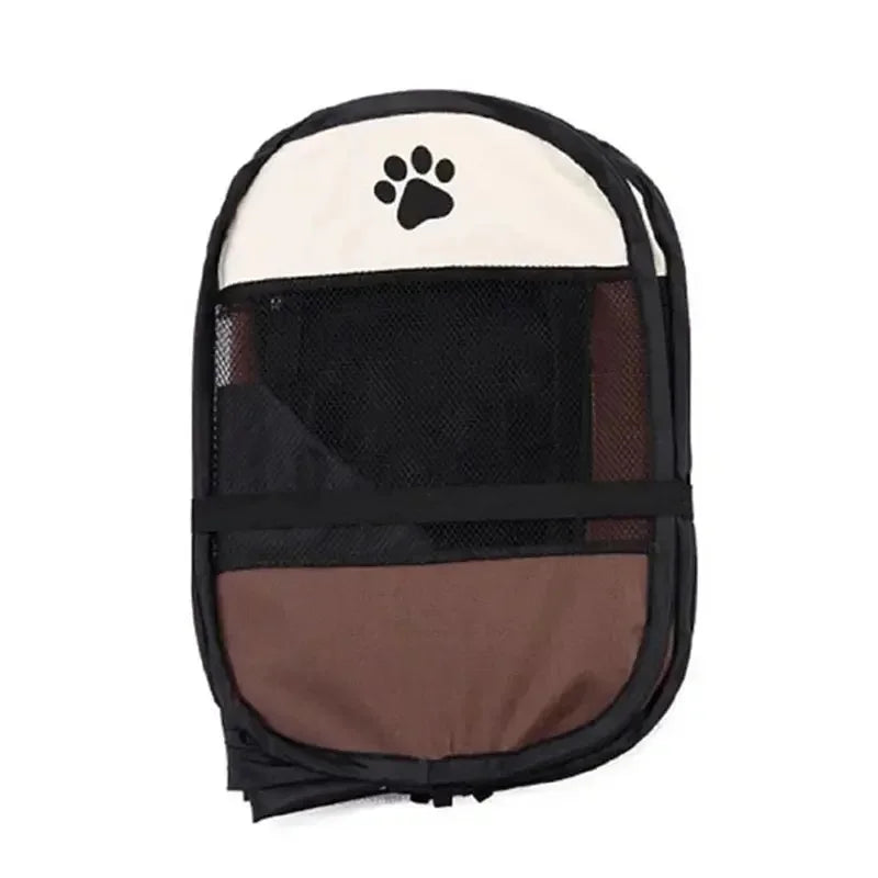 Foldable Oxford Cloth Pet Playpen with Mesh Roof