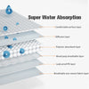 Querschnittdiagramm der Schichten eines super Wasserabsorbierenden Einweghundwindels.