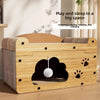 2-in-1 Cat Scratcher House with Hideout and Lounge Bed