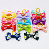 Pet Hair Bows with Rubber Bands - Assorted Styles for Small Dogs and Cats