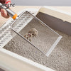 Pala para arena de gatos de acero inoxidable con malla fina