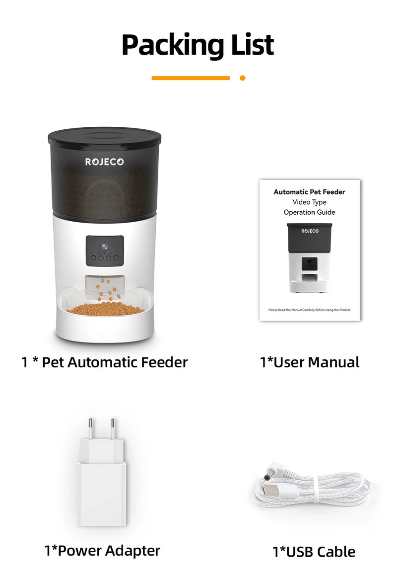 Smart Automatic Pet Feeder with Camera and Voice Recording