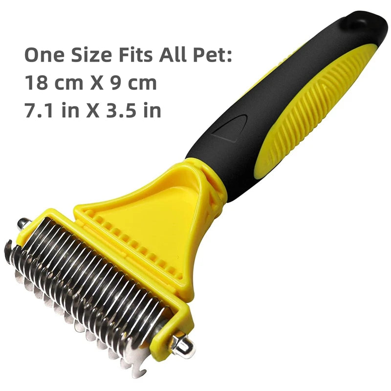 Two-Sided Stainless Steel Pet Grooming Brush