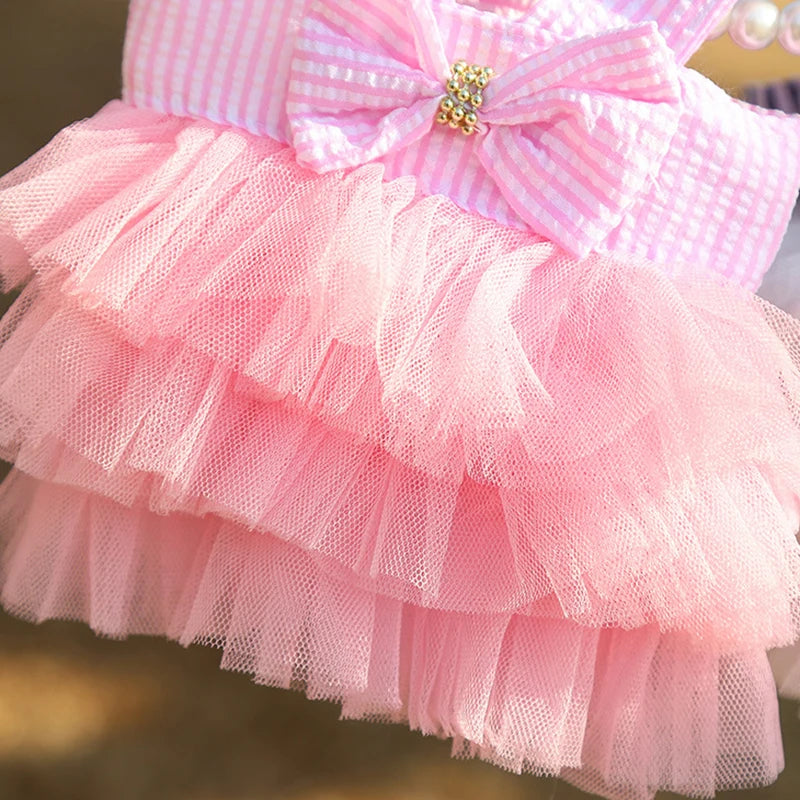 Vestido de Verano para Perro con Falda de Encaje
