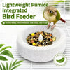 Natural Pumice Feeding Bowl with Anti-Tip Base for Small Parrots