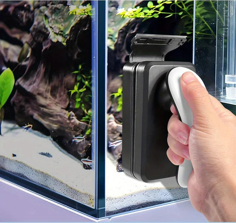 Floating Magnetic Aquarium Glass Cleaner with Algae Scraper