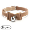Velvet Bow Tie Pet Collar with Bell for Cats and Small Dogs
