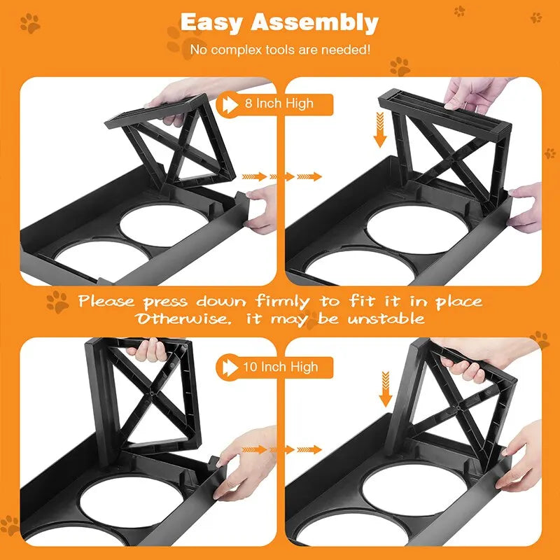 Soporte Elevado para Cuencos de Perro con Altura Ajustable