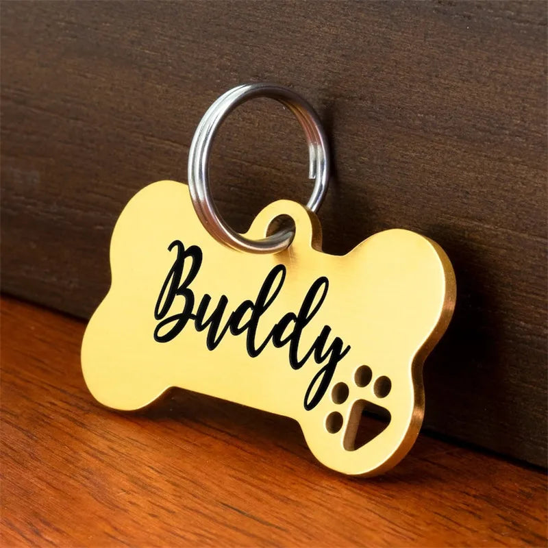 Personalized Stainless Steel Pet ID Tag with Custom Engraving