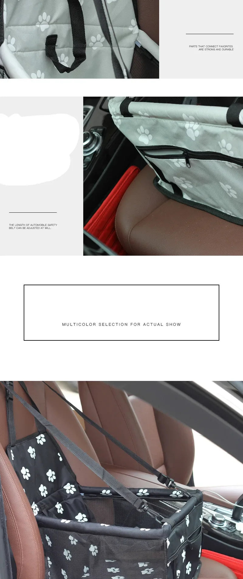 Hamac de voiture pour animaux de compagnie, étanche et transportable