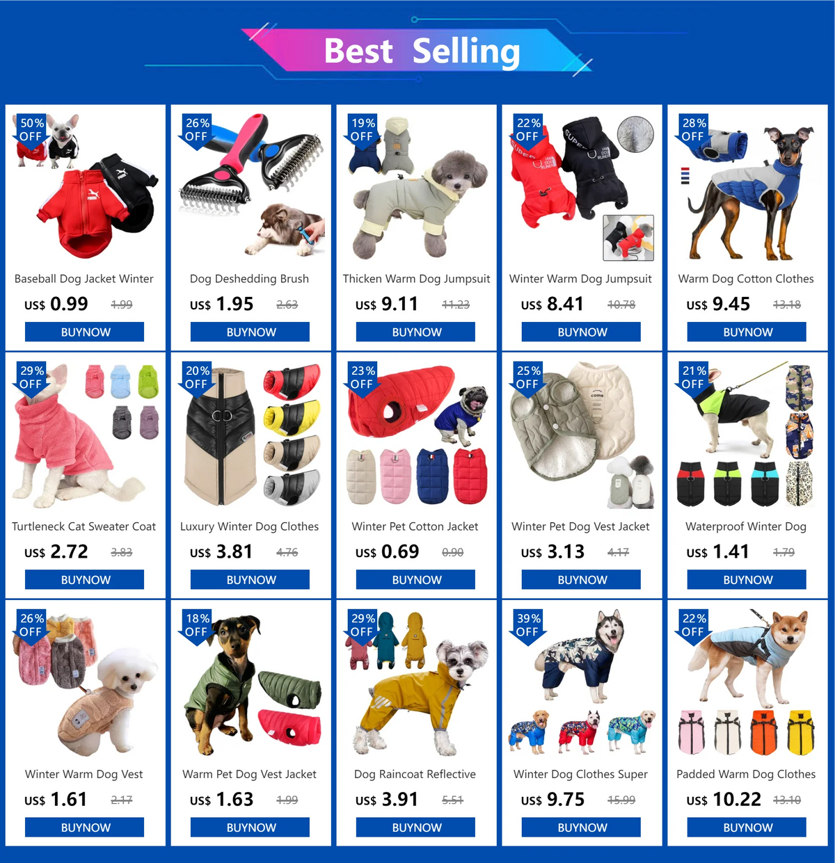 Reflective Waterproof Dog Raincoat with Hood