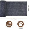Roll of gray self-adhesive sofa protector mat for cats showing its size and features