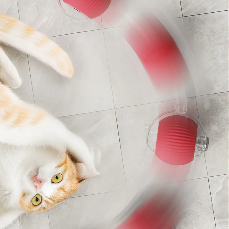 Automatic Rolling Cat Toy with Wiggling Tail