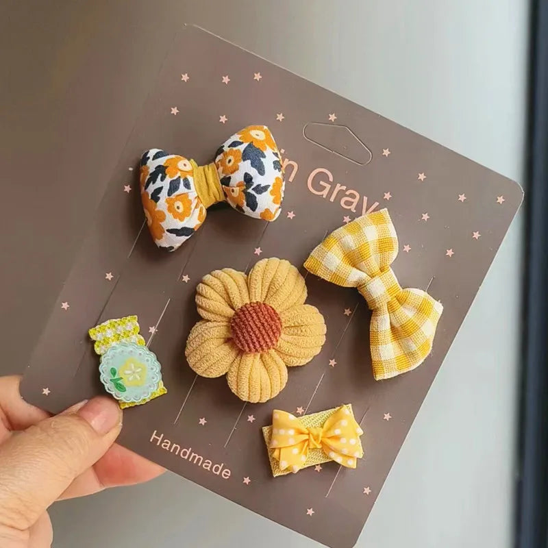 Adorable Clip-On Pet Hair Bows for Dogs and Cats (Set of 5)