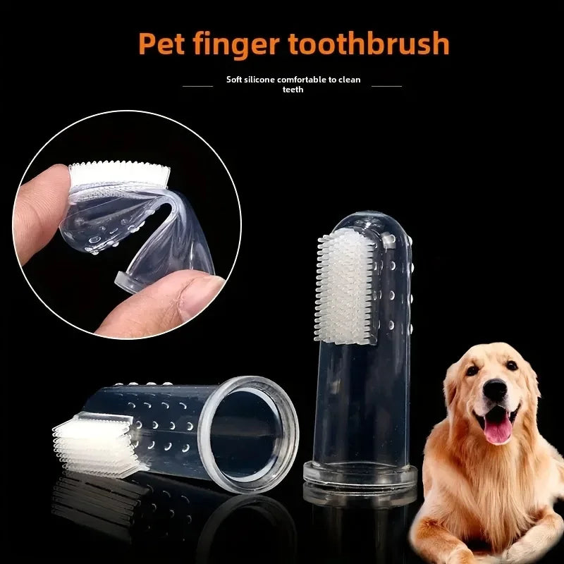 Soft Silicone Finger Toothbrush for Dogs and Cats