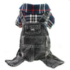 Classic Plaid Denim Jumpsuit for Small Dogs
