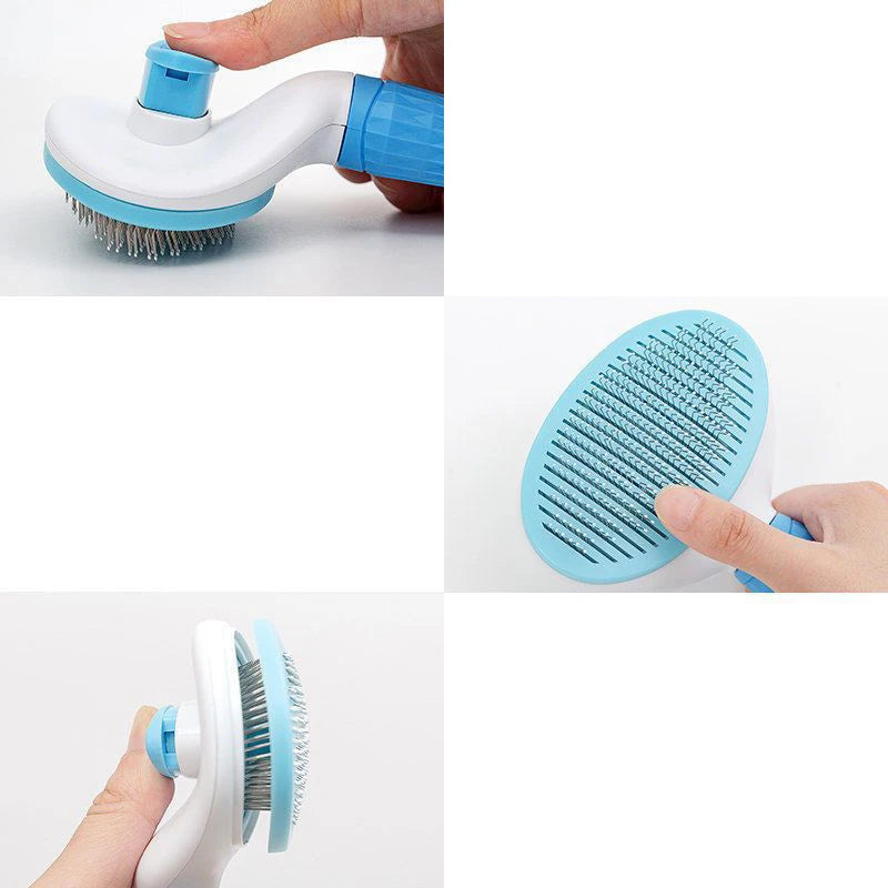 Peigne de toilettage en acier inoxydable pour animaux
