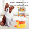 Yellow Duck-Shaped Interactive Treat Dispenser for Cats and Dogs