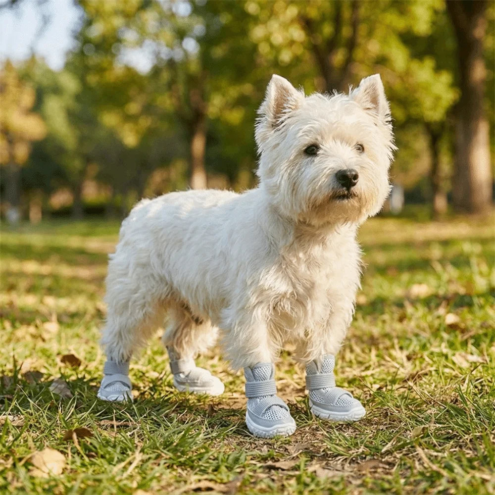 Breathable Anti-Slip Dog Shoes with Adjustable Straps