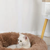 Panier Rond en Peluche pour Animaux avec Housse Amovible