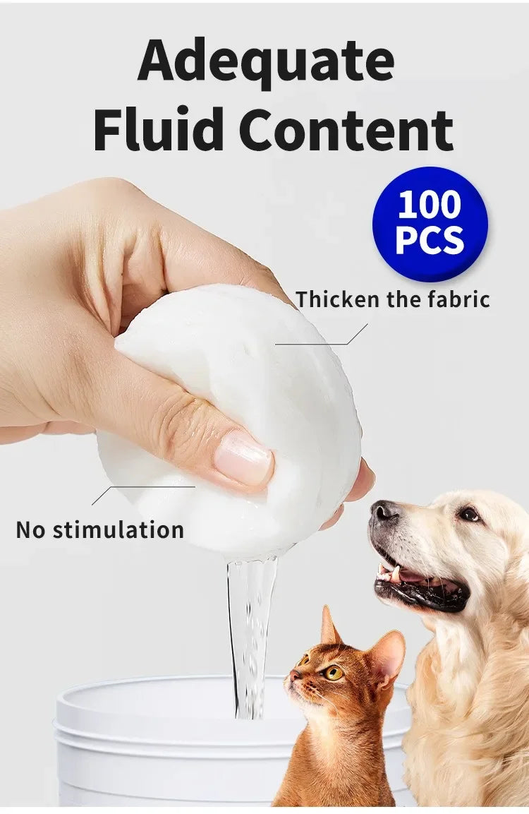 Pet Eye Wipes for Cats and Dogs – Tear Stain Remover Wipes
