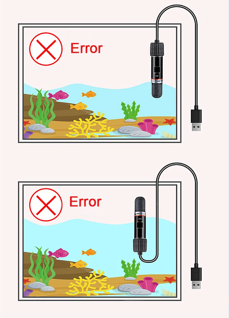 USB Mini Aquarium Heater 26°C Constant Temperature