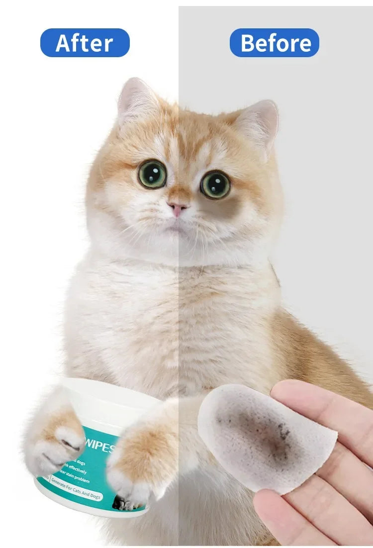 Pet Eye Wipes for Cats and Dogs – Tear Stain Remover Wipes
