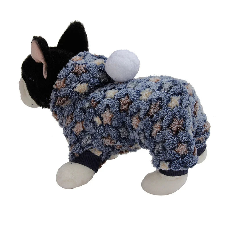 Soft Flannel Dog Coat for Cold Weather