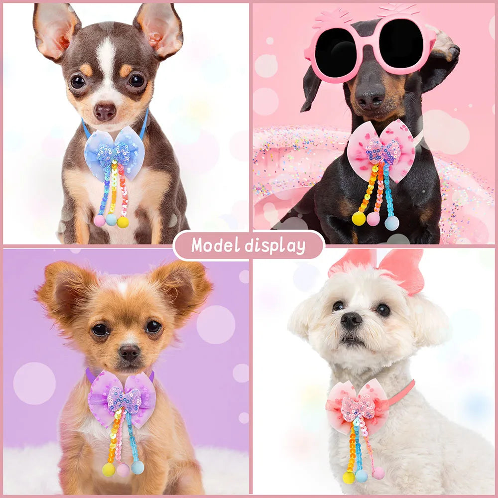 Lace Bow Tie Collar Accessory for Small Dogs and Cats