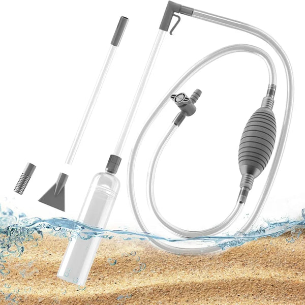 Siphon Manuel pour Aquarium avec Buse Nettoyante pour Graviers