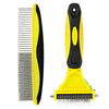 Double-Sided Pet Grooming Comb for Detangling and Shedding