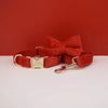 Personalisiertes Halsband, Geschirr & Leine Set mit abnehmbarem Fliegenknoten