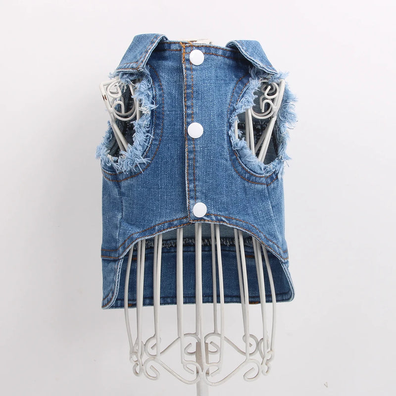 Denim Jeans Coat for Dogs and Cats - Spring Autumn