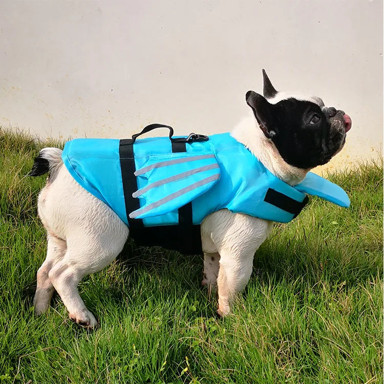 Adjustable Dog Life Jacket with Rescue Handle and High Buoyancy