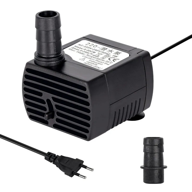 Submersible Water Pump for Water Gardens, Hydroponics, and Fountains