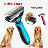 Double-Sided Pet Grooming Comb for Detangling and Shedding