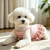 Red & White Striped Ruffle Hem Dog Dress for Small Breeds