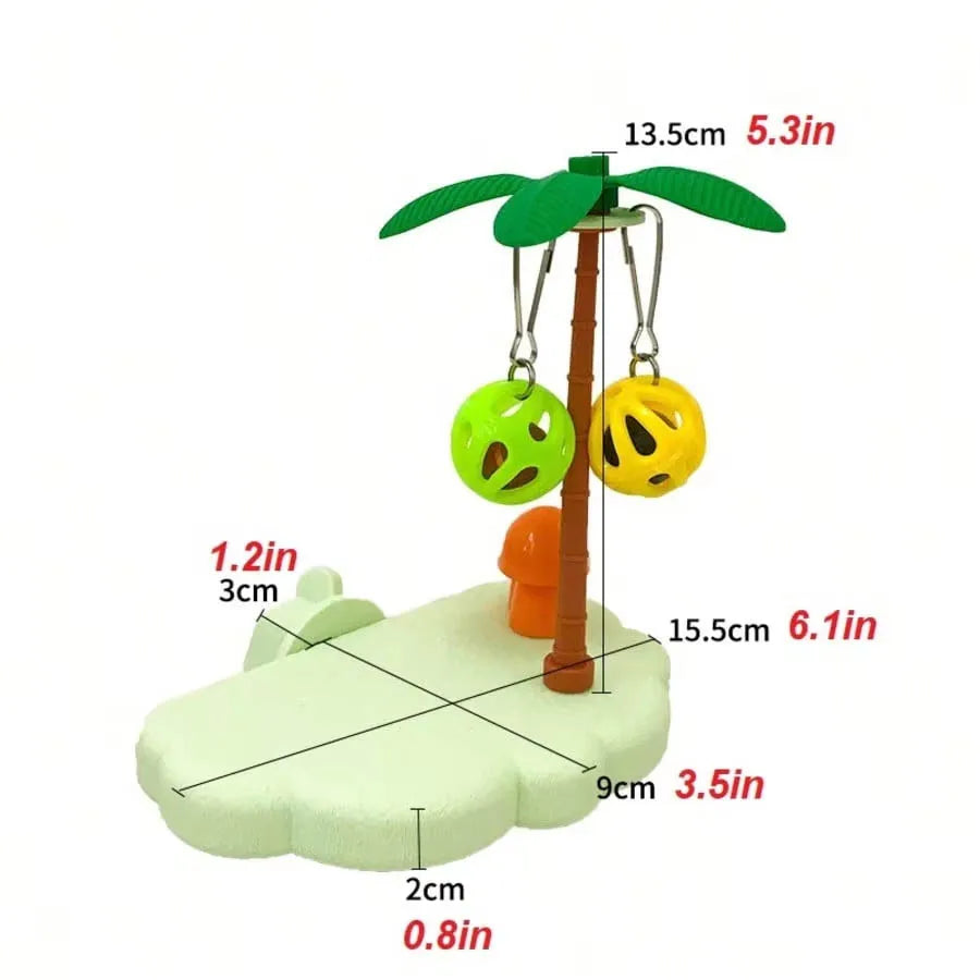 Tropical Bird Play Perch with Swing Balls
