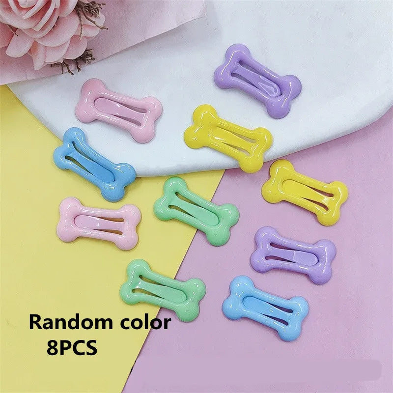 Bone-Shaped Pet Hair Clips for Dogs and Cats