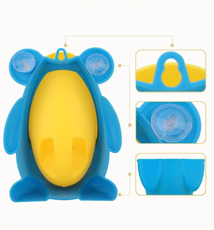 Cute Frog Potty Training Urinal for Boys with Aiming Target