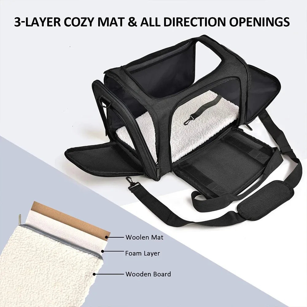 Soft-Sided Pet Carrier Backpack for Cats and Small Dogs