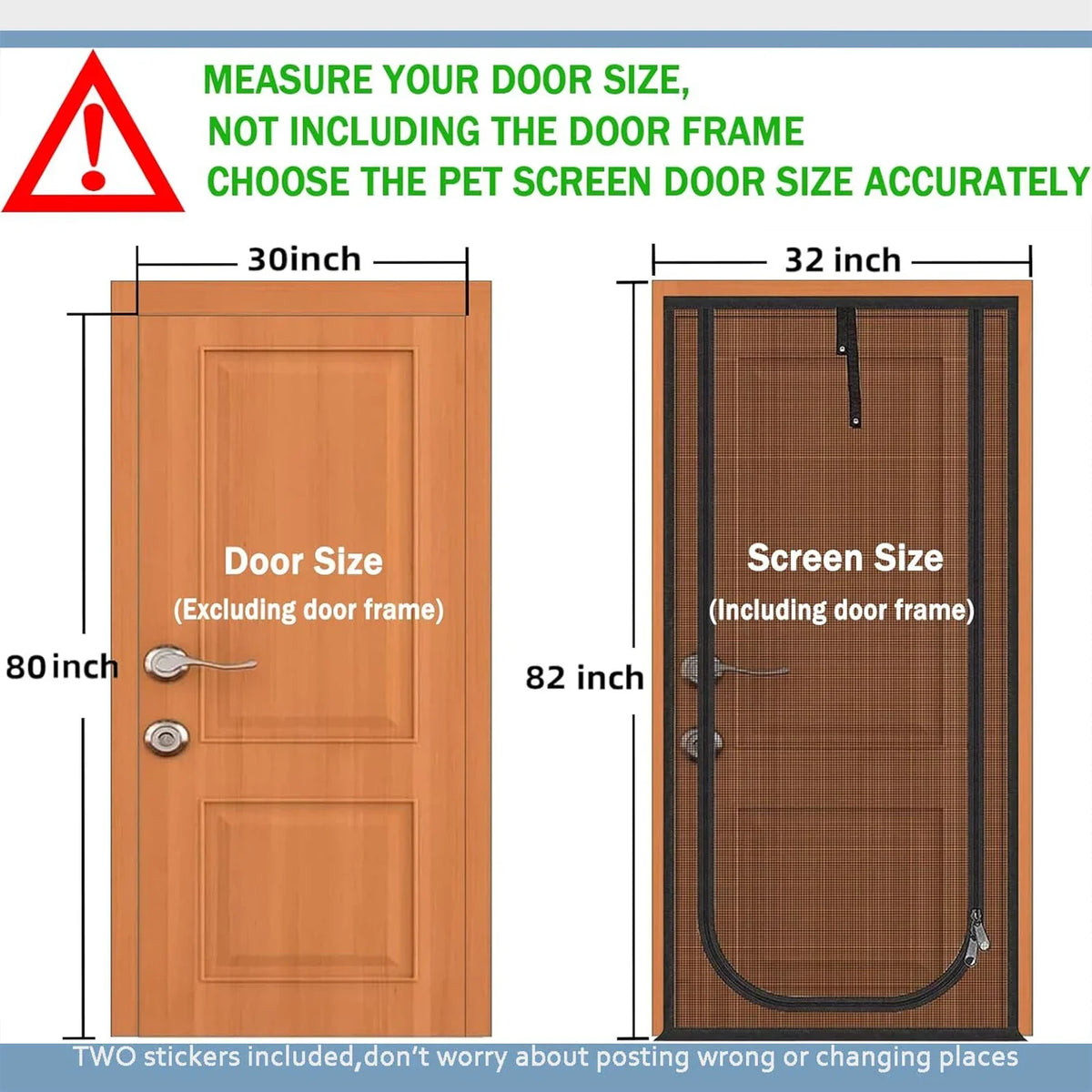 Pet Screen Door Curtain with Double Zipper – Scratch-Resistant Mesh for Interior Doors