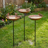 Rustic Iron Bird Feeder with Wide-Mouth Water Basin