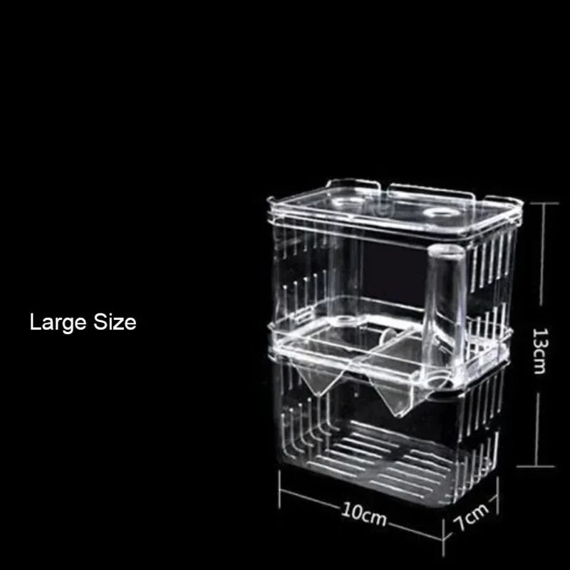 Acrylic Fish Breeding Isolation Box with Double Compartments