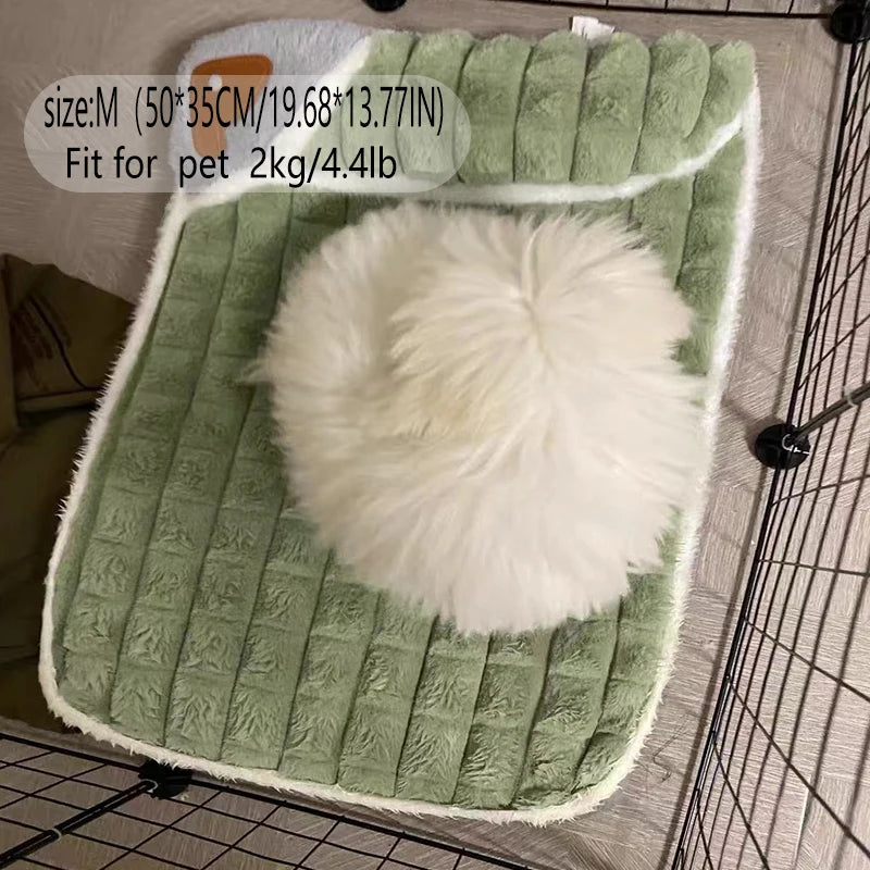 Winter Warm Dog Bed with Removable Cover - Large Kennel Mat