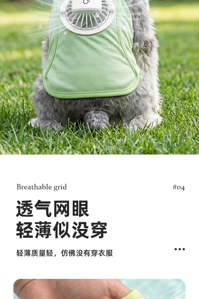 Cooling Dog Vest with Built-in Fan