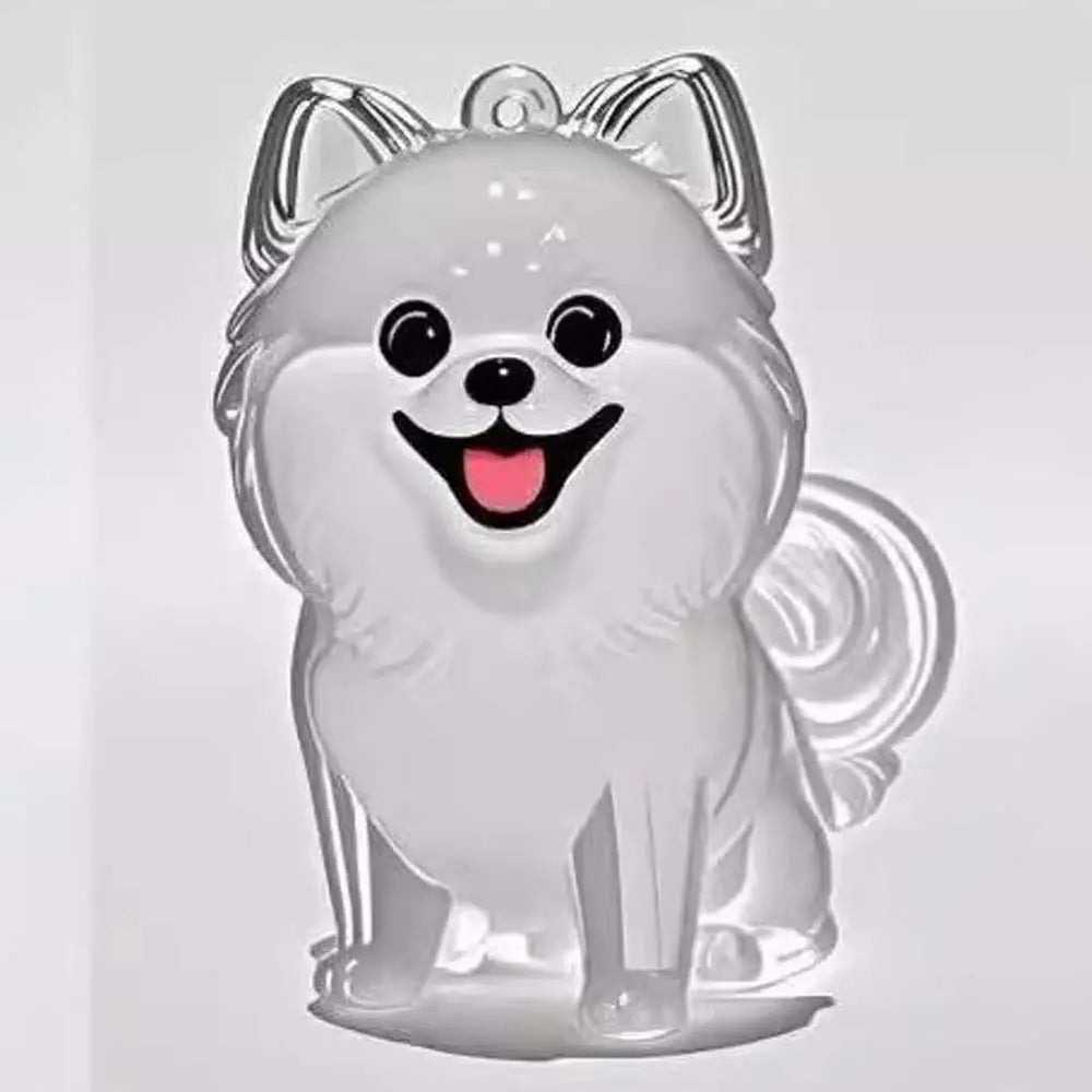 Cartoon Dog Transparent Acrylic Keychain