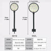 A black USB fish tank clip light with a round LED head and adjustable height.