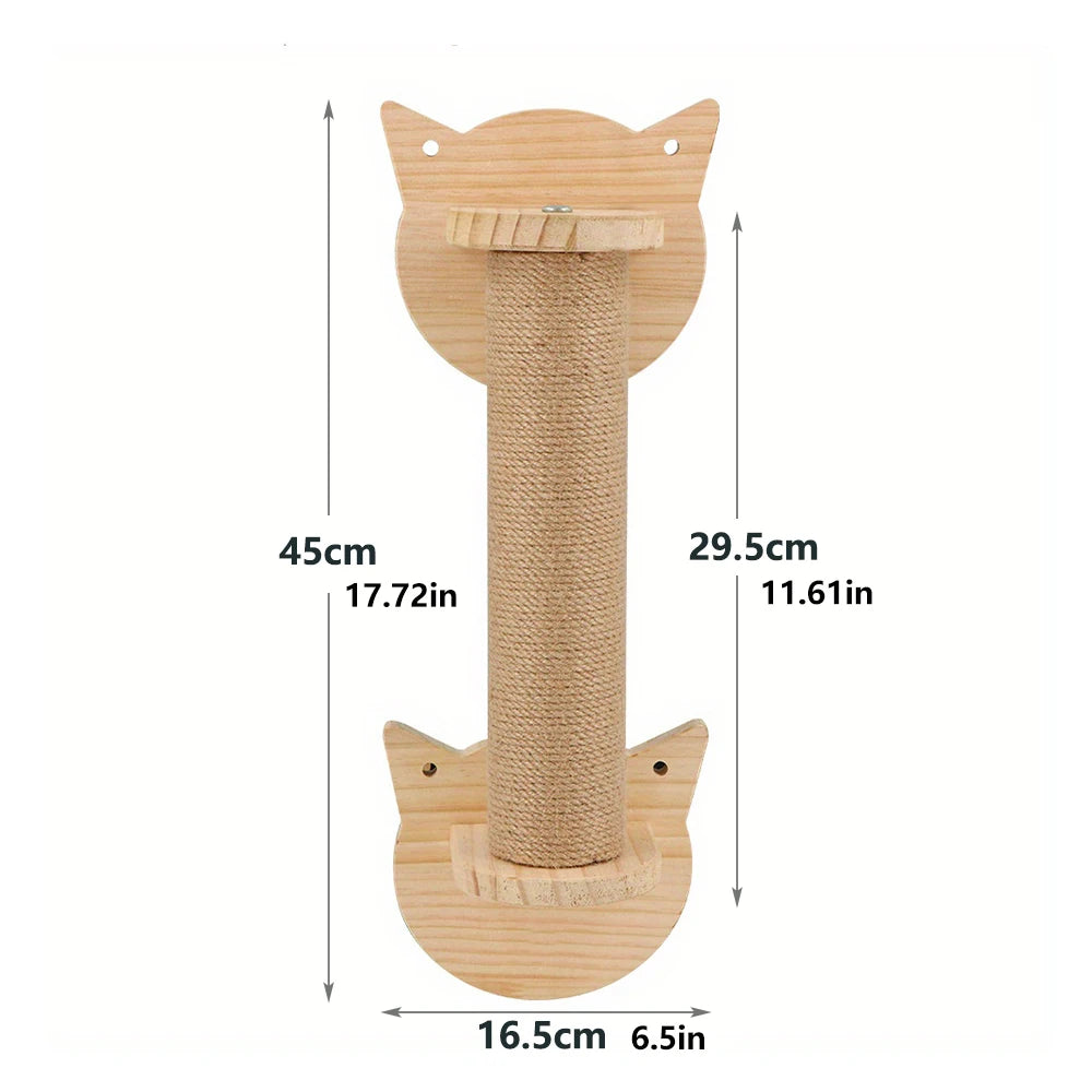Cat Scratching Post with Sisal and Wood