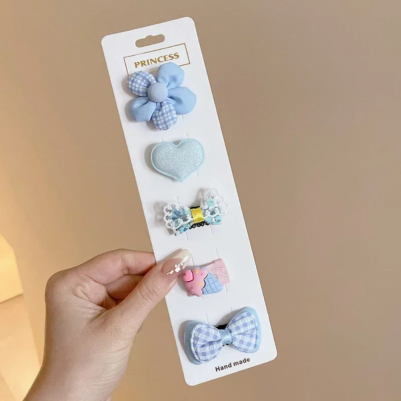 Adorable Flower Snap Clips for Baby Girls (Set of 6)